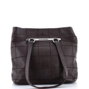 Chanel Medium Square Stitch Tote Caviar